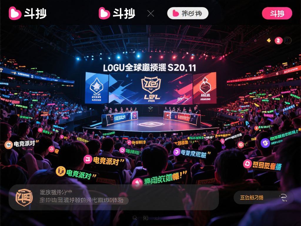 斗鱼平台LOL全球总决赛直播，互动弹幕嗨爆全场热血沸腾